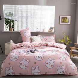 Bedding Sets Strawberry Bed Linen Set High-end Comfort Pink Cute Ropa De Cama 3/4 Pc Duvet Cover Princess