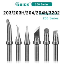 Tips QUICK 200k soldering iron head 203/204/3202 soldering station horseshoe head pointed tip knife tip soldering iron tip