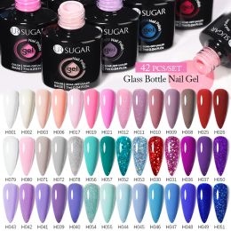 Kits Ur Sugar 7ml 42/20/12/10pcs Gel Nail Polish Set Spring Summer Sparkly Cool Uv Led Gel Varnish Glass Plastic Bottle Diy Design