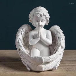 Candle Holders Retro European Resin Little Angel Holder Dining Table Romantic Candlelight Wedding Party Candlestick Home Decor Ornament