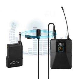 Microphones Professional UHF Wireless Microphone System Lavalier Lapel Mic Receiver + Transmitter for Camcorder Recorder Microphone