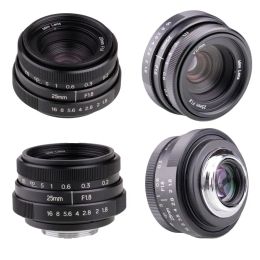 Accessories Fujian 25mm F1.8 C Mount Cctv Lens Ii Camera Lens for N1 Fujifilm Fx Nex Micro 4/3 Eos M Black Free Shipping