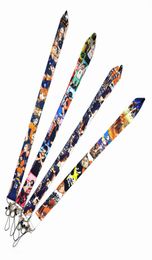 Small Whole 20pcs Japan Anime Haikyuu Lanyard Neck Strap Clip Black Stripe for Car Key ID Card Mobile Phone Badge Holder5215499