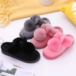 Slipper Autumn Home Slippers Kawaii Cute Slipper Soft Warm Push Bow Lady Slipper Shoes For Female Non-Slip Indoor Womens Home Footwear 2448