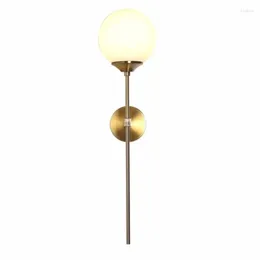 Wall Lamp Modern Simple Living Room Nordic Personality Bedroom Bedside Mirror Front Corridor Background Luminaire