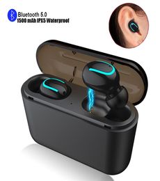 Q32 TWS 50 earphone 1500mah Charger Powerbank Wireless Bluetooth Headphones Sports earbuds PK i7s i9s i10 i12 i183954486