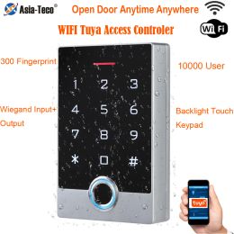 Kits WiFi Tuya App Door Opener Waterproof Fingerprint Access Control System Standalone Keypad RFID Card Access Controller