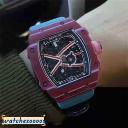 Luxury Top Quality Wristwatch Mechanical Watch Mechanics Watches Wristwatch Colour Carbon Fibre Shi Female 7 Fully Automatic q Wine Ba 4ZPI