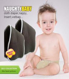 US 100 pcs 4 layers 22 Reuseable Charcoal bamboo Insert Reusable Baby Cloth Diaper Nappy Inserts4697533