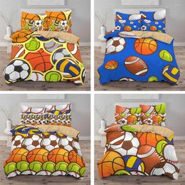 Bedding Sets Football Basketball Volleyball Baseball Set 2/3Pcs Duvet Cover & Pillowcase(s) 3D Printed Quilt Home Textile Gift