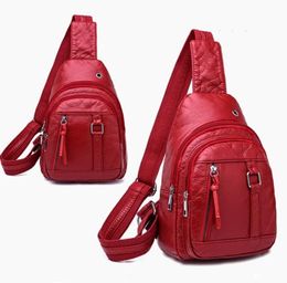 New Women's Chest Bag Single shoulder bags and crossbody bag Trendy casual small backpack soft leather