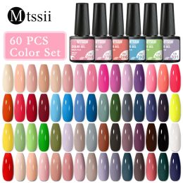 Gel Mtssii 120/30/60 Colours Gel Nail Polish Set Semi Permanent Hybrid Gel Varnish Set With Base Top Coat Soak Off UV Nail Gel