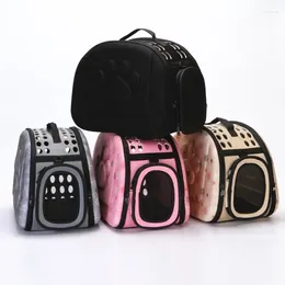 Cat Carriers Travel Pet Bag Flower Bags Breathable Pink Folding Small Dog Outdoor Shoulder Carrying Supplies