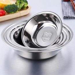 Bowls Bowl Stainless Steel Rolled Edge Grade Dining Storage Organizer Kitchen Stuffs