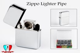 Lighter Pipe Metal Pipe with a Lighter Shape Zipo Lighter Pipe without printing designs Zipo Style Easy To Take2242728