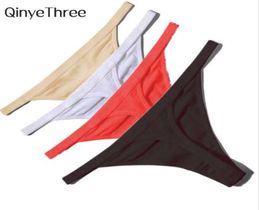 Sexy Women Cotton G String Thongs Low Waist Sexy Panties Ladies039 Seamless Underwear Black Red White Skin7638859