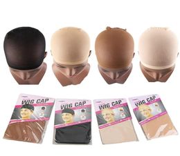 2Pcs High Quality Wig Cap Brown Stocking Cap To Christmas Cosplay Wig Caps Stocking Elastic Liner Mesh For Making Wigs A15190356