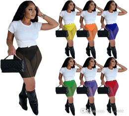 Womens Yoga Pants Designer Clothing Sexy Mesh Nightclub Perspective Casual Tight Capris Shorts With Underwear5558021