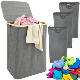 Laundry Bags 145L Basket With Lid Collapsible Clothes Hamper 3 Removable Inner Large Handles