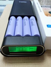 TOMO Mobile Power Boxes LCD Intelligent 4 Slot 18650 Battery Charger And Mobile Power Bank for Cellphone5719590
