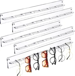 Sunglasses Frames Acrylic Eyeglasses Holder Wall Mounted Organiser Storage Eyewear Display Hanger Rack Clear For Glasses