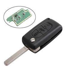 3Buttons 433mhz Replacement Car Remote Key Shell Case Cover With Battery For PEUGEOT CITROEN21224876065584