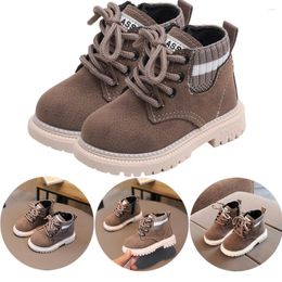 Walking Shoes Kids Fashion Leather Soft Anti-Slip Boots Sport Running Outdoor Ankle For Boys Girls Winter Christmas Gift