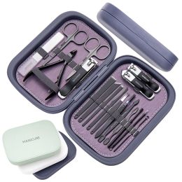 Kits Nail Art Kit 18Pcs Manicure Set Nail Clipper Set Professional Manicure Pedicure Tool Fingernails Toenails Care Stainless Steel