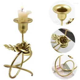 Candle Holders Luxury Metal Candlestick Nordic Style Holder Wedding Party Golden Stand For Table Centerpiece Christmas Home Decor