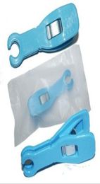 new arrival low 10pcs Disposable Piercing Forceps Clamp blue round Sterilised Packing Piercing Tools7889780