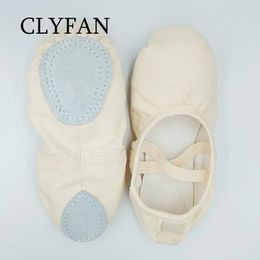 Dance Shoes Girls Ballet Canvas Flat Dancing Slippers For Adult Women Kids Children Classic Split-Sole Soft Leather