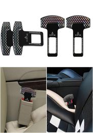 2PC Universal Carbon Fibre Car Safety Seat Belt Buckle Alarm Stopper Clip Clamp Vehicle Accessories6975121