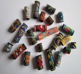 Whole 15PcsLot mix fabric hair braid dread dreadlock beads clips cuff approx 812mm hole6048206