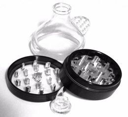 56mm Aluminium Alloy Metal Funnel Grinder 4 Parts Tobacco Herb Spice Grinder Hand Cracker Muller FOR VAPORIZER Hand tabacco Smoking5317973