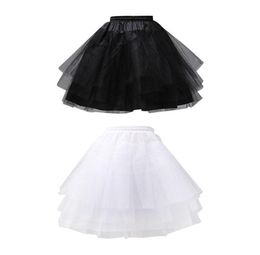 Skirts 83XC Women Girls Solid Color Ballet Tulle Short Crinoline Petticoat Multi Layered Ball Gown Lolita Underskirt Elastic Waist4636525