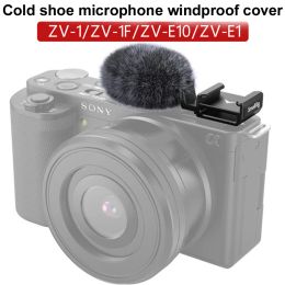 Stand Outdoor VLOG Camera Video Recording Cold Shoe Microphone Windproof Noise Reduction Hair Cover for ZV1 ZV1F ZVE10 ZVE1