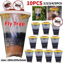 Traps 110PCS Disposable Outdoor Fly Trap Nontoxic Fly Lure Bag Garden Hanging Fly Catcher Pest Trap With Bait To Eliminate Insect