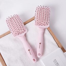 1pc Bamboo Hair Brush Steel Needle Hair Scalp Massage Comb Anti-static Natural Paddle Airbag Cushion Handle Brushes