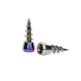 Smok Metal Herb Tobacco Oil Rigs Sharp Bit Male Interface Joint Water Pipe Hookah Bong Bowl Cool Screw Shape Philtre Potable Electric Drill Shape Smoking Accessories