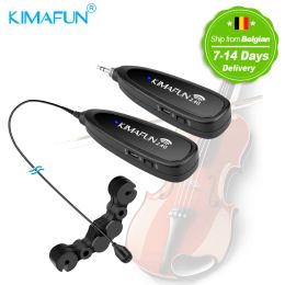 Microphones KIMAFUN Violin Microphone 2.4G Mini Wireless Professional Musical Instrument Condenser Microphone System for Violin