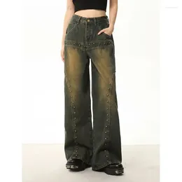 Women's Jeans Baggy Oversize High Waist Denim Trousers 2000s Korean Y2k 90s Aesthetic Vintage Wide Cowboy Pants Grunge Clothes