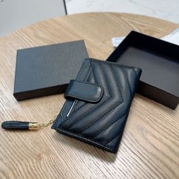 2024 New Leather Wallet Fashion Men's Folding Wallet Card Seat Paper Currency Wallet with Box Flipped Wallet