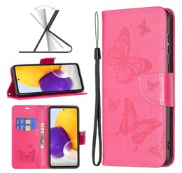 Wristband Bracelet Folio Butterfly Print Cover for Samsung Note10 Pro A23 5G A73 A53 A33 A13 A12 A32 A42 A52 A72 A52S A22 A82 M32 5566171