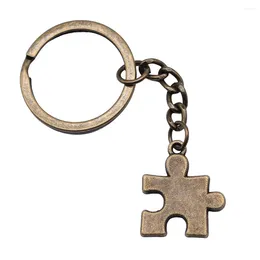 Keychains 1pcs Puzzle Piece Motorcycle Keychain Accessories Jewellery For Men Wholesale Ring Size 28mm