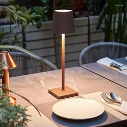 Table Lamps USB Aluminum Alloy Desk Lamp LED Rechargeable Lights For Bar Living Room Reading Book Wireless