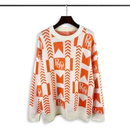 Mens Designer Sweaters Retro Classic Fashion Cardigan Sweatshirts Men Sweater Letter Brodery Round Neck Bekväm Jumpera50
