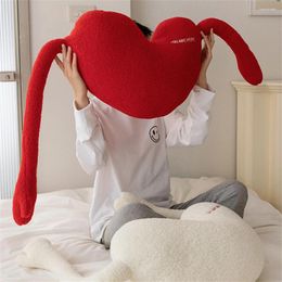 Pillow Heart Shaped Plush Wool Living Room Home Decoration Pillows For Sofa Office Creative Rest Waist Throw Gift