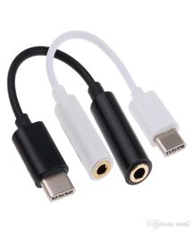 USB Type C to 35mm Audio Adapter Cables Headphone Earphone Jack Female TypeC Convertor AUX Cable for samsung s7 s8 HTC8160634