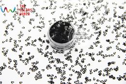 Glitter TCP16 Solvent Resistant Pearlescent Black Colours Leopard Spot shape Glitter 3.0MM Size Glitter for nail Art makeup