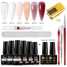 Kits Mtssii 14PCS Nail Extension Gel Set Quick Building Nail Polish Manicure Kit Clear Pink Quick Nail Art DIY Solid Varnish Nude Gel